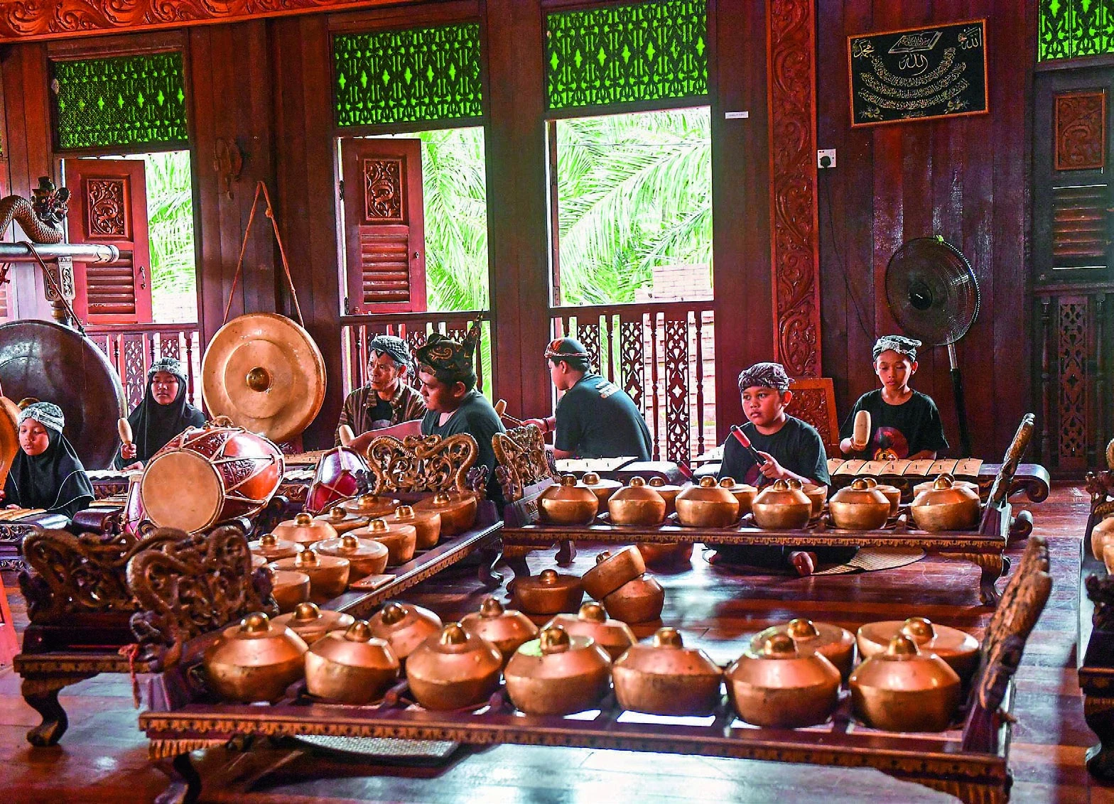 Gamelan at Keraton Mbah Anang, where Javanese heritage remains part of local life.