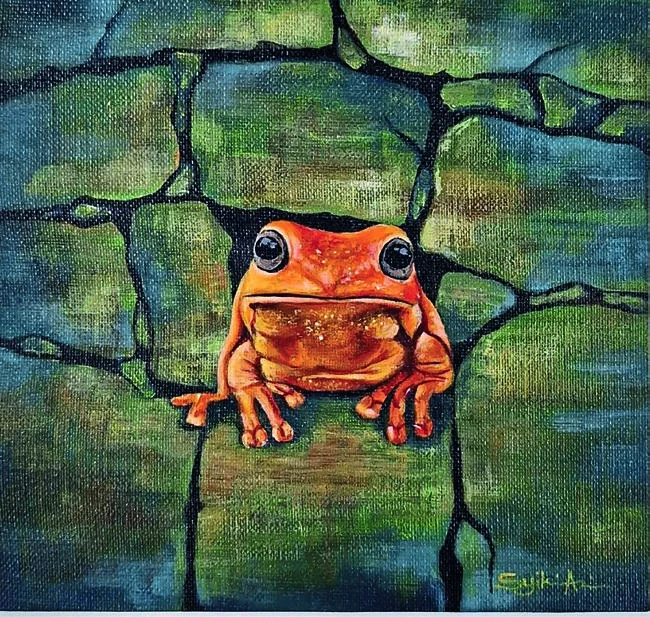A small subject, given the full attention of the canvas.